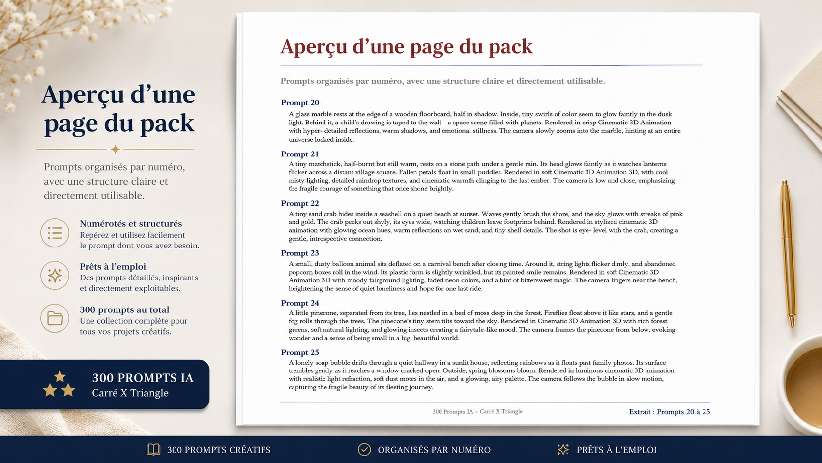 Aperçu de prompts storytelling IA