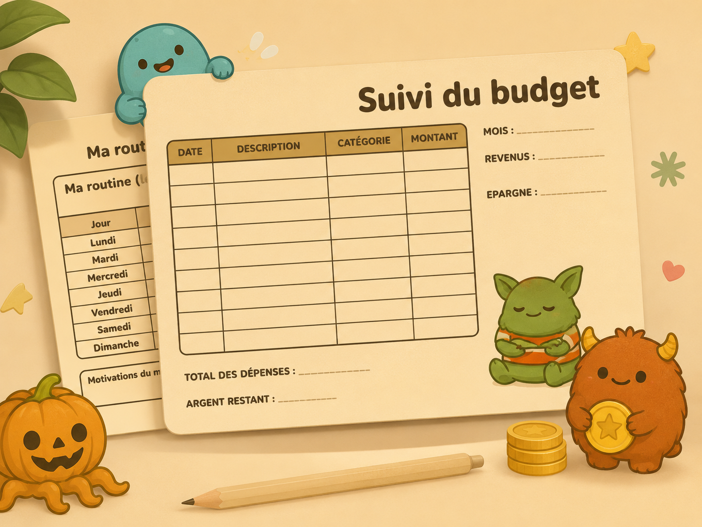 Aperçu budget planner Pack Magi’Monstre