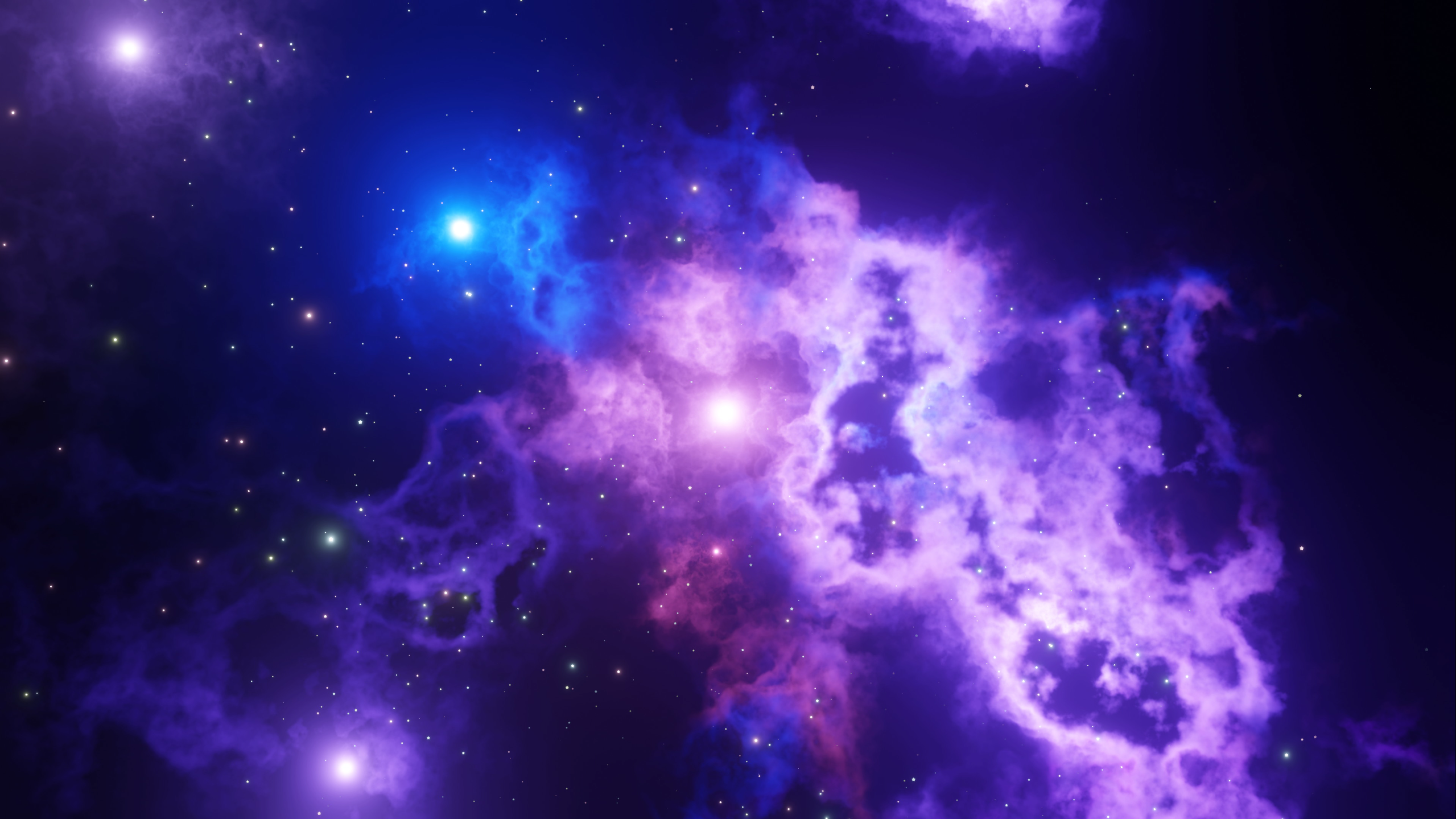 Capture réelle des nébuleuses de Voyage Nebula 4K